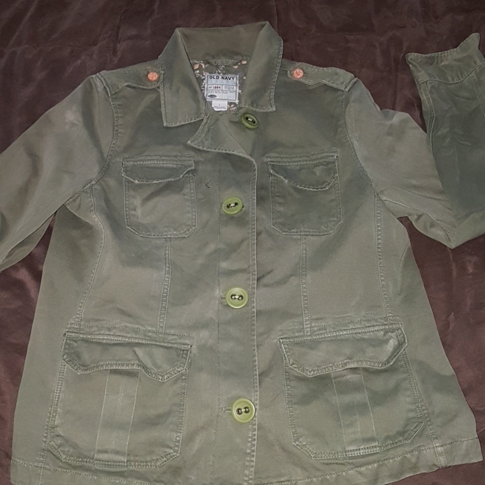 Distressed military jacket